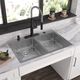 Elkay Crosstown® 3-Piece Polished Satin 33" x 22" x 6" 5-Hole Equal Double Bowl Dual Mount ADA Sink Set-3