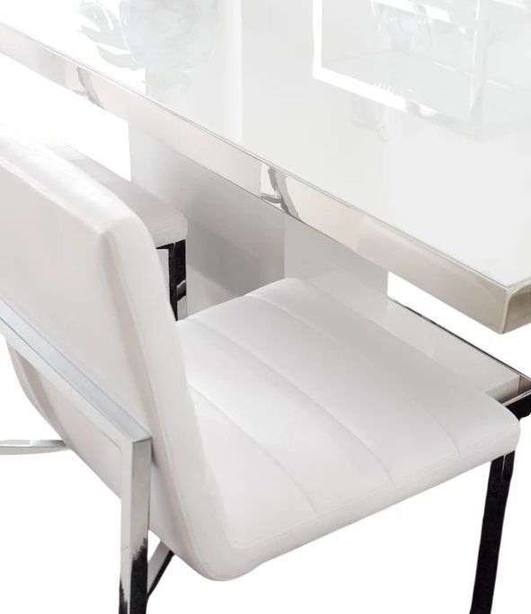 Modus Furniture Amalfi White Upholstered Dining Side Chair-4