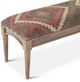 K & K Interiors Brown 51 inch Aztec Upholstered Wood Bench-2