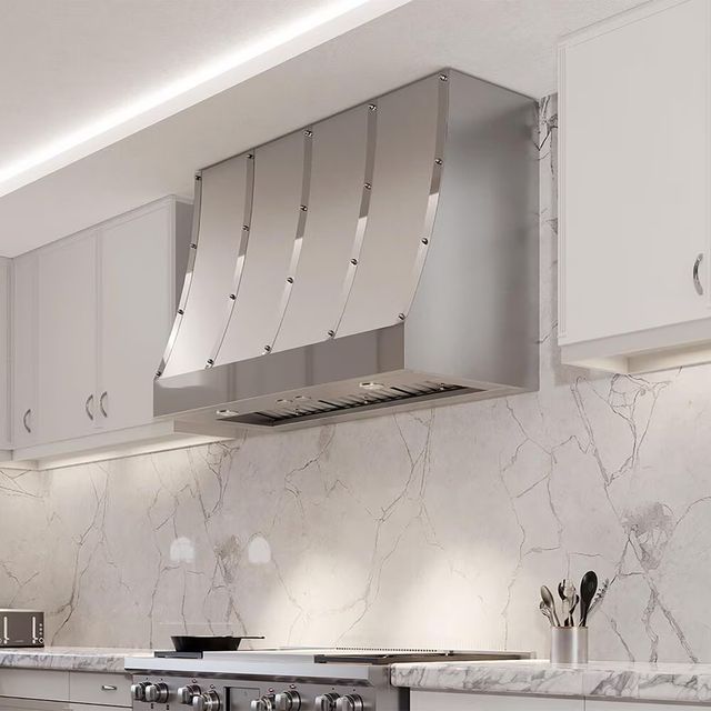 Elica Disegno Catania 48" Stainless Steel Modern Low-profile Wall Mount Range Hood-1