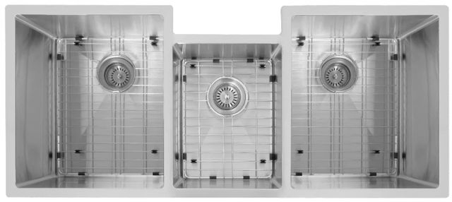 ZLINE Breckenridge Stainless Steel 45" Undermount Triple Bowl Kitchen Sink with Bottom Grid-1