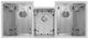 ZLINE Breckenridge Stainless Steel 45" Undermount Triple Bowl Kitchen Sink with Bottom Grid-1