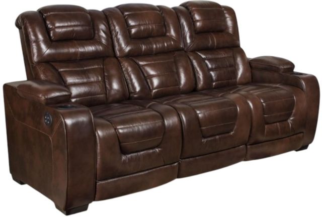 Corinthian Furniture Luke Brown Power Reclining Sofa with Power Headrest-0
