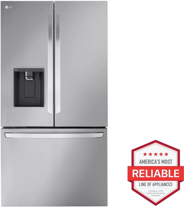 LG 36" 30.7 Cu. Ft. PrintProof™ Stainless Steel French Door Refrigerator-2
