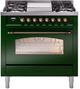 Ilve® Nostalgie II Series 36" Emerald Green Pro Style Dual Fuel Range-0