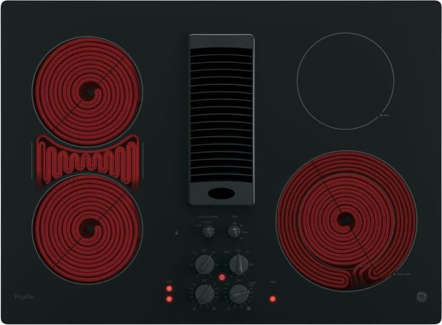 GE Profile™ 30" Black Electric Cooktop-1