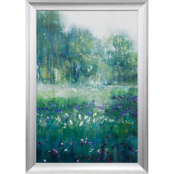 Stylecraft Iris Fields Silver/Green Wall Art-0