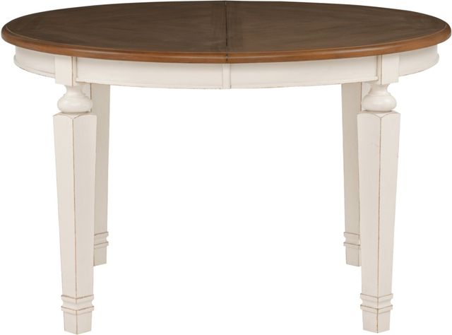 Powell® Stanbury Brown Dining Table with Antique White Base-4