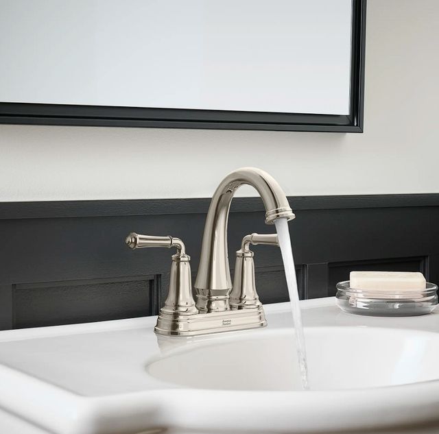 American Standard Delancey® Polished Nickel 4" Centerset 2-Handle Bathroom Faucet with Lever Handles-2