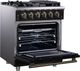 FORNO® Massimo Series Alta Qualita 30" Black Pro Style Gas Range-4