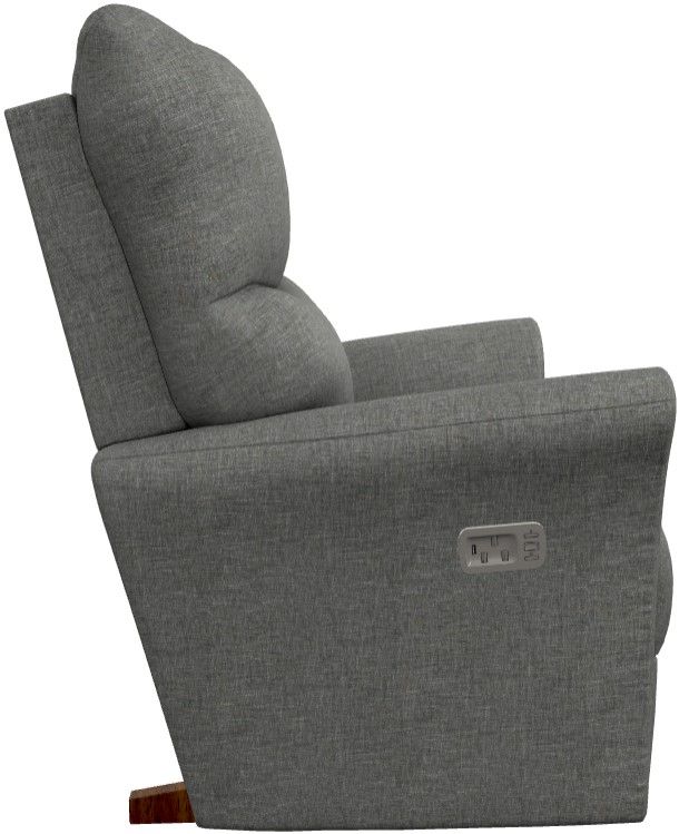 La-Z-Boy® Rowan Charcoal Power Rocking Recliner with Headrest-2