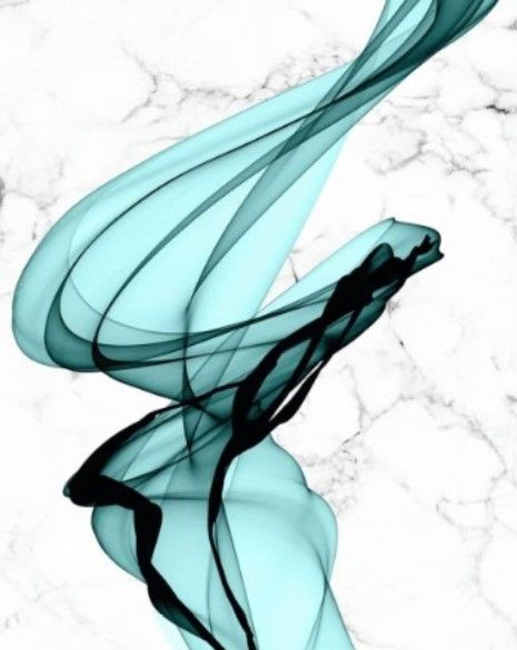 Classy Living Irena Orlov Teal Ribbons I 22' Wall Art-2