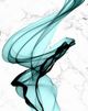 Classy Living Irena Orlov Teal Ribbons I 22' Wall Art-2
