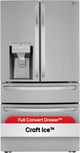LG 36" 30 Cu. Ft. Stainless Steel French Door Refrigerator with Craft Ice™ and Full-Convert™ Drawer-2