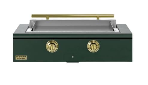 Caliber™ Rockwell Social 42" Emerald Built-In Natural Gas Outdoor Griddle with Brass Hardware-0