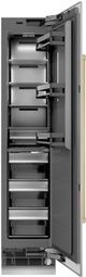 ZLINE Autograph Edition 18 in. 8.6 Cu. Ft. Right Hinge Column Freezer in Stainless Steel with Graphite Gray Interior and Champagne Bronze Accents-1