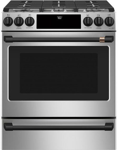 Café™ Flat Black Front Control Gas Knobs and Handle Kit-2
