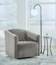 Signature Design by Ashley® Bramner Charcoal Swivel Accent Chair-4