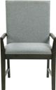 Elements International Donavan Dark/Gray Upholstered Dining Arm Chair-1