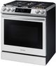 Samsung Bespoke 30" White Slide In Gas Range-4