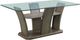 Elements International Dapper Grey/Glass Dining Table with 6 Chairs Set-1