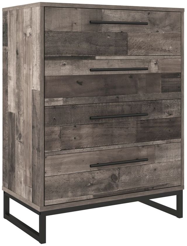 Signature Design by Ashley® Neilsville 4-Piece Multi Gray Full Platform Bed Set-3