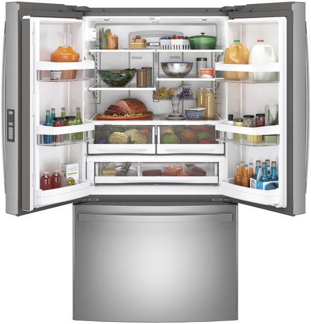 GE® 36" 28.8 Cu. Ft. Fingerprint Resistant Stainless Steel French Door Refrigerator-2
