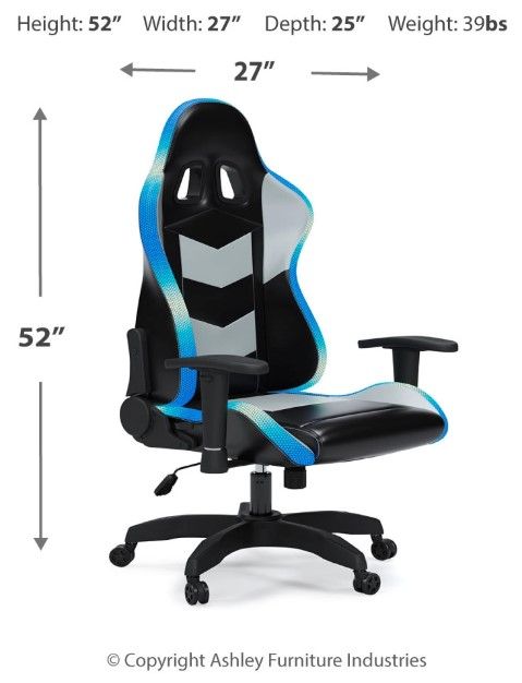 Signature Design by Ashley® Lynxtyn Black/Gray Office Desk Chair-1