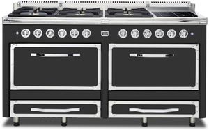 Viking Tuscany 66" Cast Black Dual Fuel Pro-Style Dual Fuel Natural Gas Range