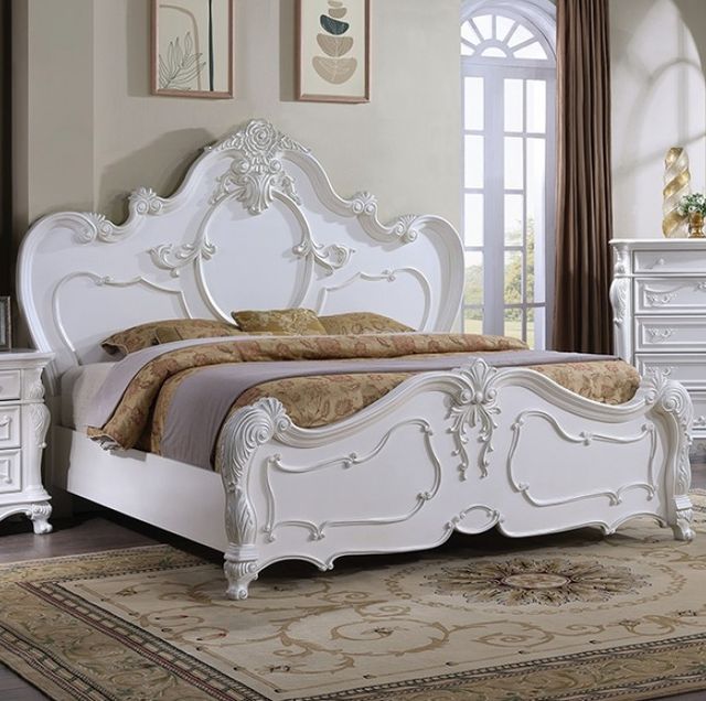Furniture of America® Roselli 4-Piece White Queen Bedroom Set-1
