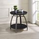 Coaster® Dacre Dark Charcoal End Table with Black Nickel Base-3