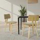 Armen Living Jaguar 3-Piece Oak/Vintage Taupe Dining Chair Set-1