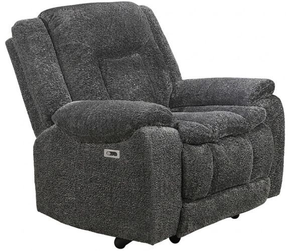 New Classic® Home Furnishings Stanwick Gray Power Glider Recliner with Power Footrest-0