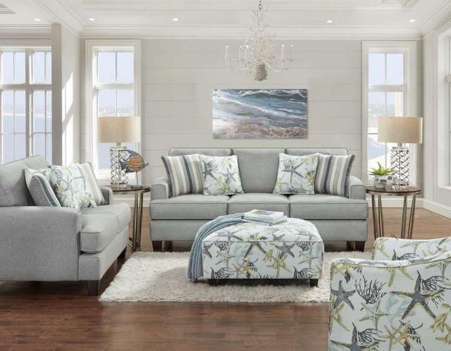 Fusion Furniture Jitterbug Flax Gray Loveseat-1