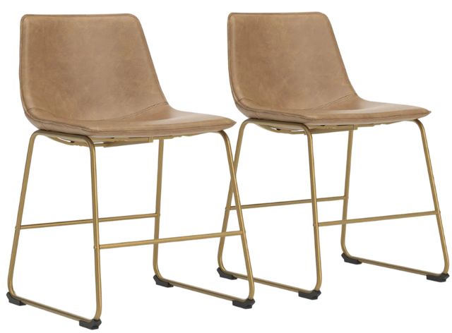 Signature Design by Ashley® Crandox Gold/Toast Dining Upholstered Side Chair-4