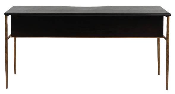 YHD Cedric Brass/Dark Espresso Desk-3