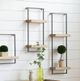 A & B Home 2-Piece Black/Brown 12" Wall Shelf Set-4