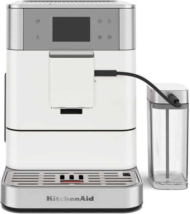 KitchenAid® KF7 Porcelain White Fully Automatic Espresso Machine-0