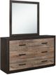 Mazin Furniture Miter Dark Ebony/Rustic Mahogany Dresser-1