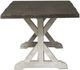 Liberty Furniture Willowrun Weathered Gray Trestle Table with Rustic White Base-2