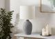 Monarch Specialties Inc. Grey Ceramic Table Lamp with Ivory Shade-2