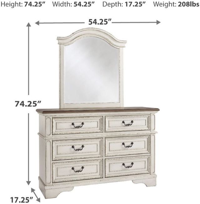 Signature Design by Ashley® Realyn Chipped White Dresser and Mirror-3