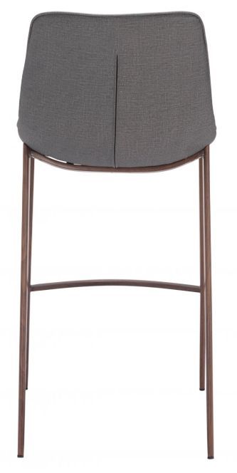 Zuo® Modern Magnus Slate Gray/Walnut Barstool-3