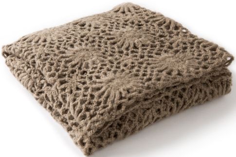 Surya Teresa Tan 50"x60" Throw Blanket-1