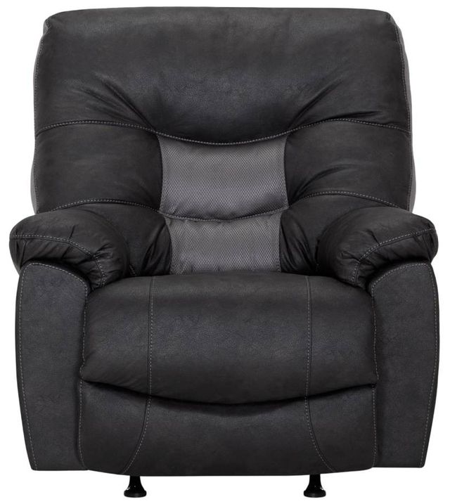 Franklin™ Trilogy Commodore Charcoal Manual Rocker Recliner-1