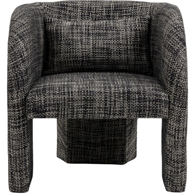 Meridian Furniture Sawyer Black Weaved Fabric Accent Chair-1