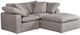 Moe's Home Collection Clay Nook 3-Piece Light Grey Modular Sectional and Ottoman-0