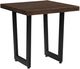 International Furniture Direct Zaphiro Brown Top End Table with Black Base-0