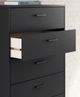 Signature Design by Ashley® Socalle Black 5-Drawer Chest-5