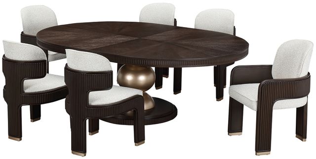 Michael Amini® West Kensington Medium Espresso Oval Dining Table-1